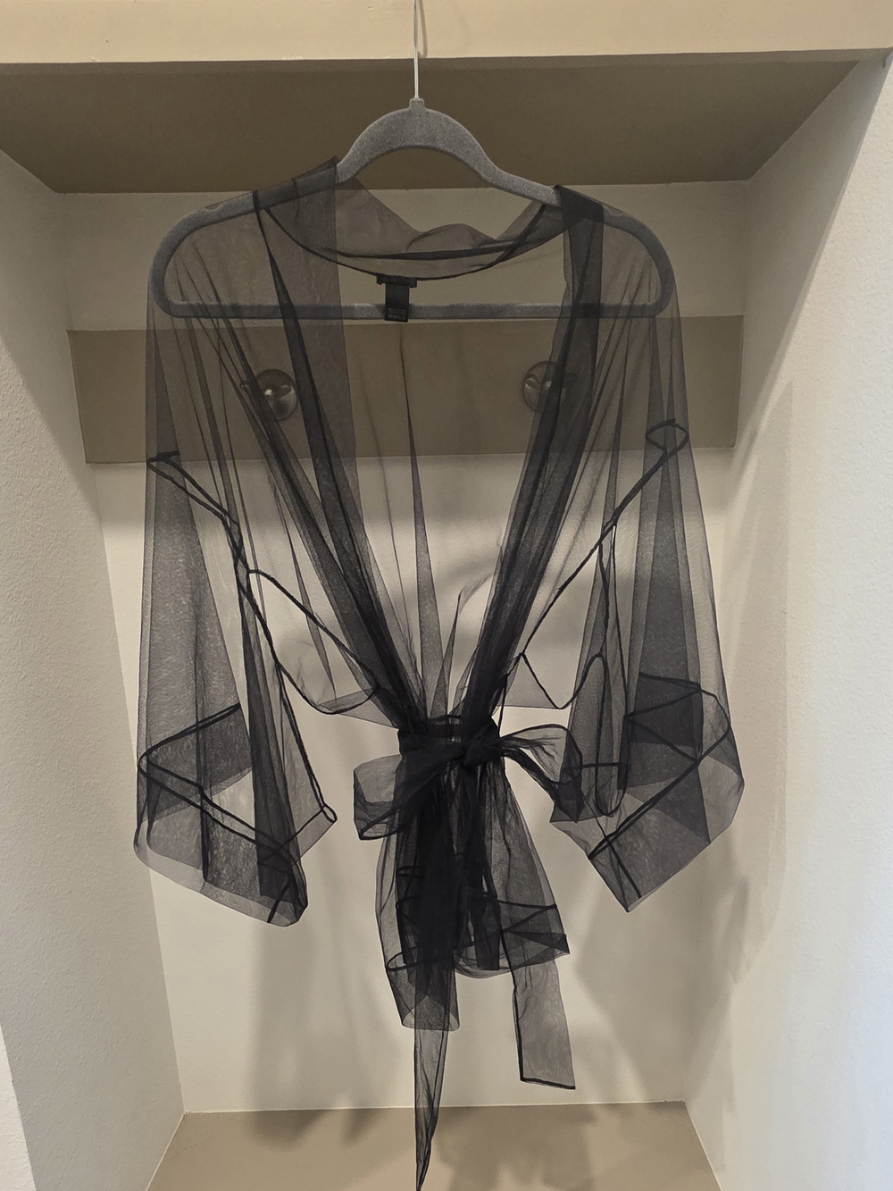 Victoria's Secret Designer Collection Sheer Black Robe (M/L)